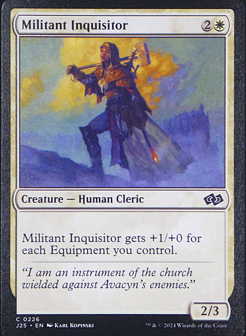 Magic the Gathering: Foundations Jumpstart

Militant Inquisitor J25 C0226