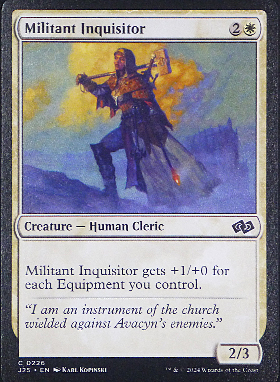 Magic the Gathering: Foundations Jumpstart

Militant Inquisitor J25 C0226