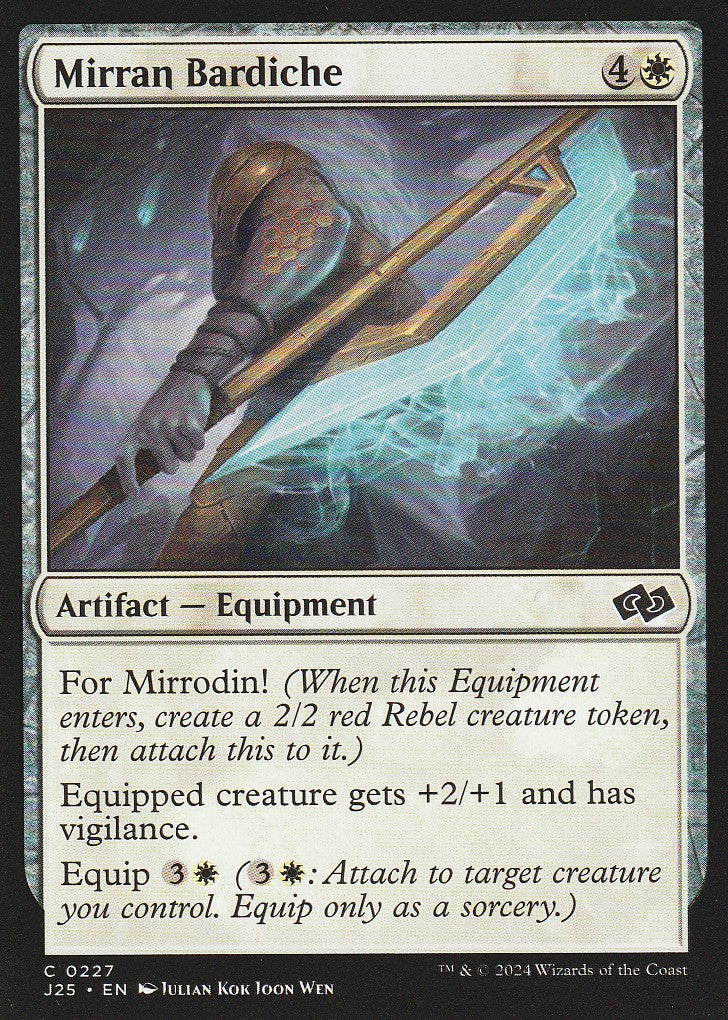 Magic the Gathering: Foundations Jumpstart Mirran Bardiche J25 C0227