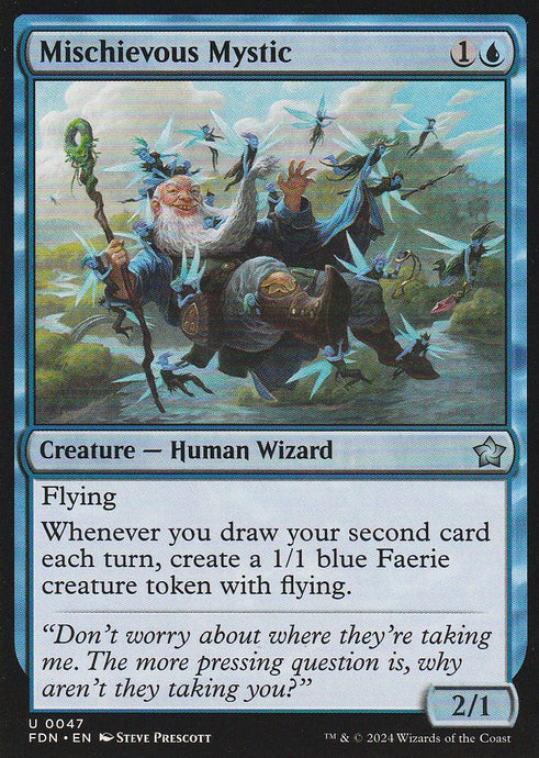 Magic the Gathering: Foundations Mischievous Mystic FDN U0047 Non-Foil