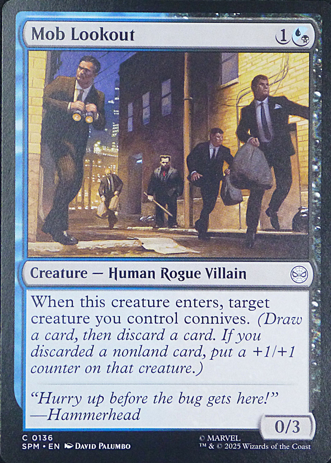 Magic the Gathering: Spider-Man

Mob Lookout SPM C0136