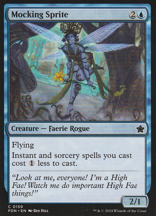 Magic the Gathering: Foundations Mocking Sprite FDN C0159 Non-Foil