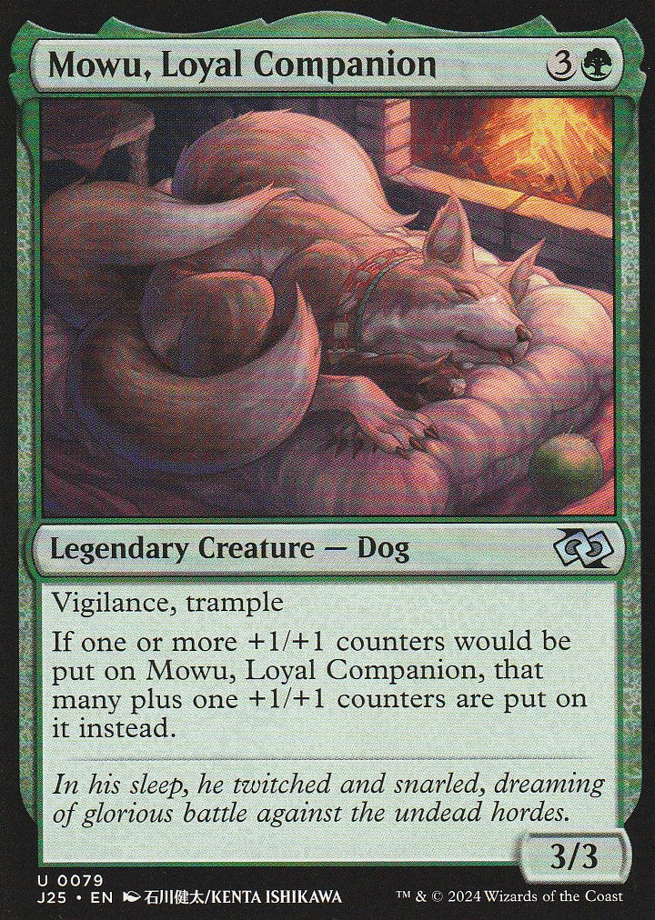 Magic the Gathering: Foundations Jumpstart Mowu Loyal Companion J25 U0079