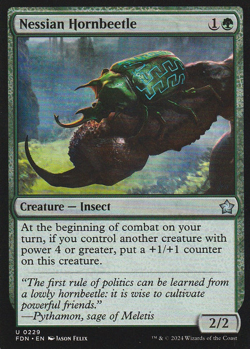 Magic the Gathering: Foundations Nessian Hornbeetle FDN U0229 Non-Foil
