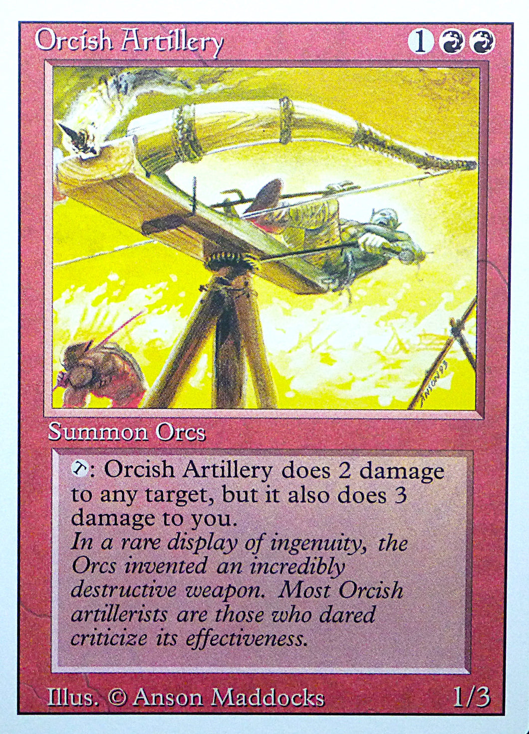 Magic the Gathering: Revised/3rd Edition
Orchish Artillery - Revised - Uncommon - 168