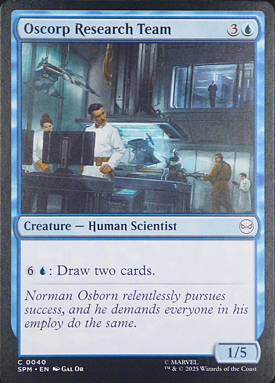 Magic the Gathering: Spider-Man

Oscorp Research Team SPM C0040