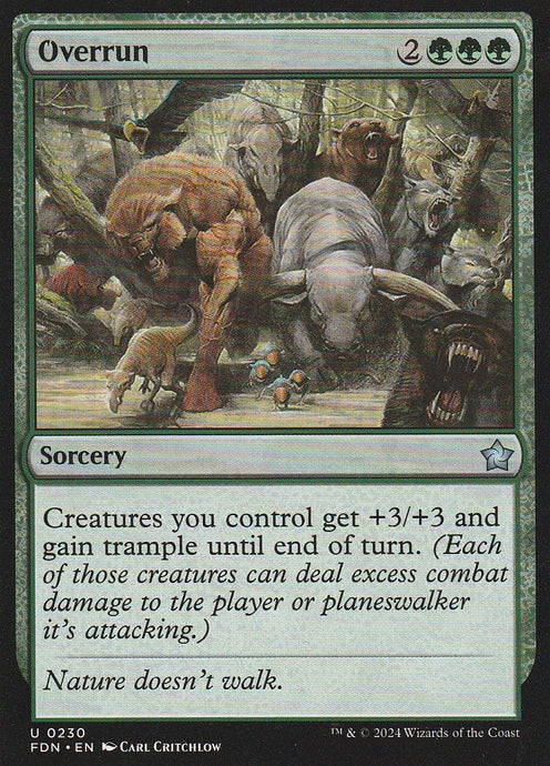Magic the Gathering: Foundations Overrun FDN U0230 Non-Foil