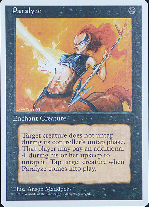 Magic the Gathering: Fourth Edition

Paralyze Fourth C0151
