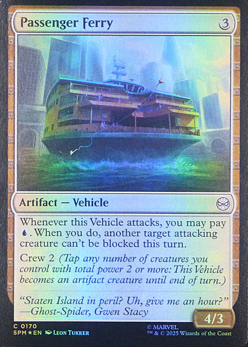 Magic the Gathering: Spider-Man

Passenger Ferry SPM C0170 - Foil
