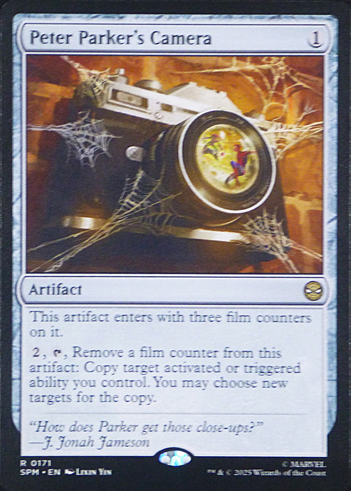 Magic the Gathering: Spider-Man

Peter Parker's Camera SPM R0171