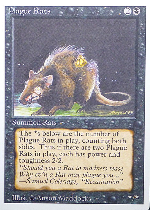 Magic the Gathering: Revised/3rd Edition
Plague Rats - Revised - Common - 123