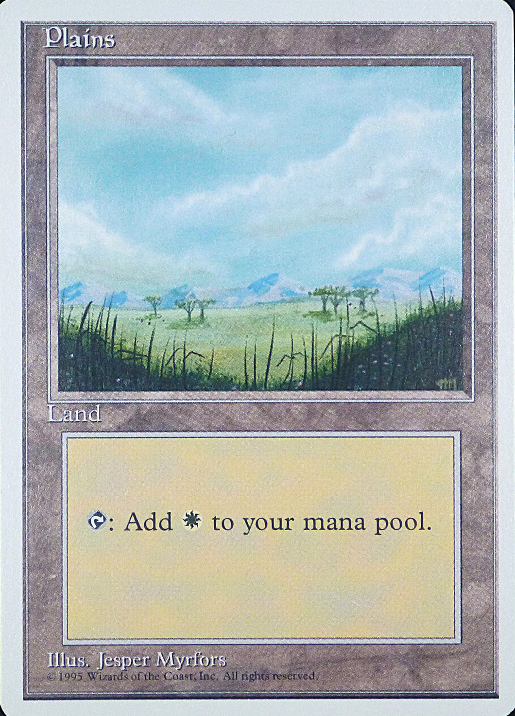 Magic the Gathering: Fourth Edition

Plains Fourth C0365