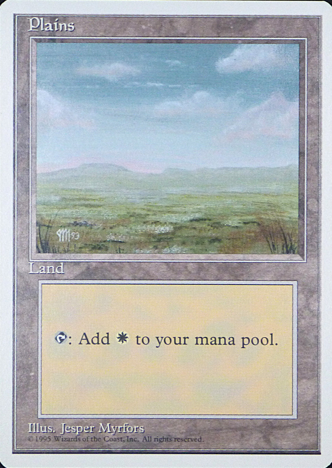 Magic the Gathering: Fourth Edition

Plains Fourth C0366