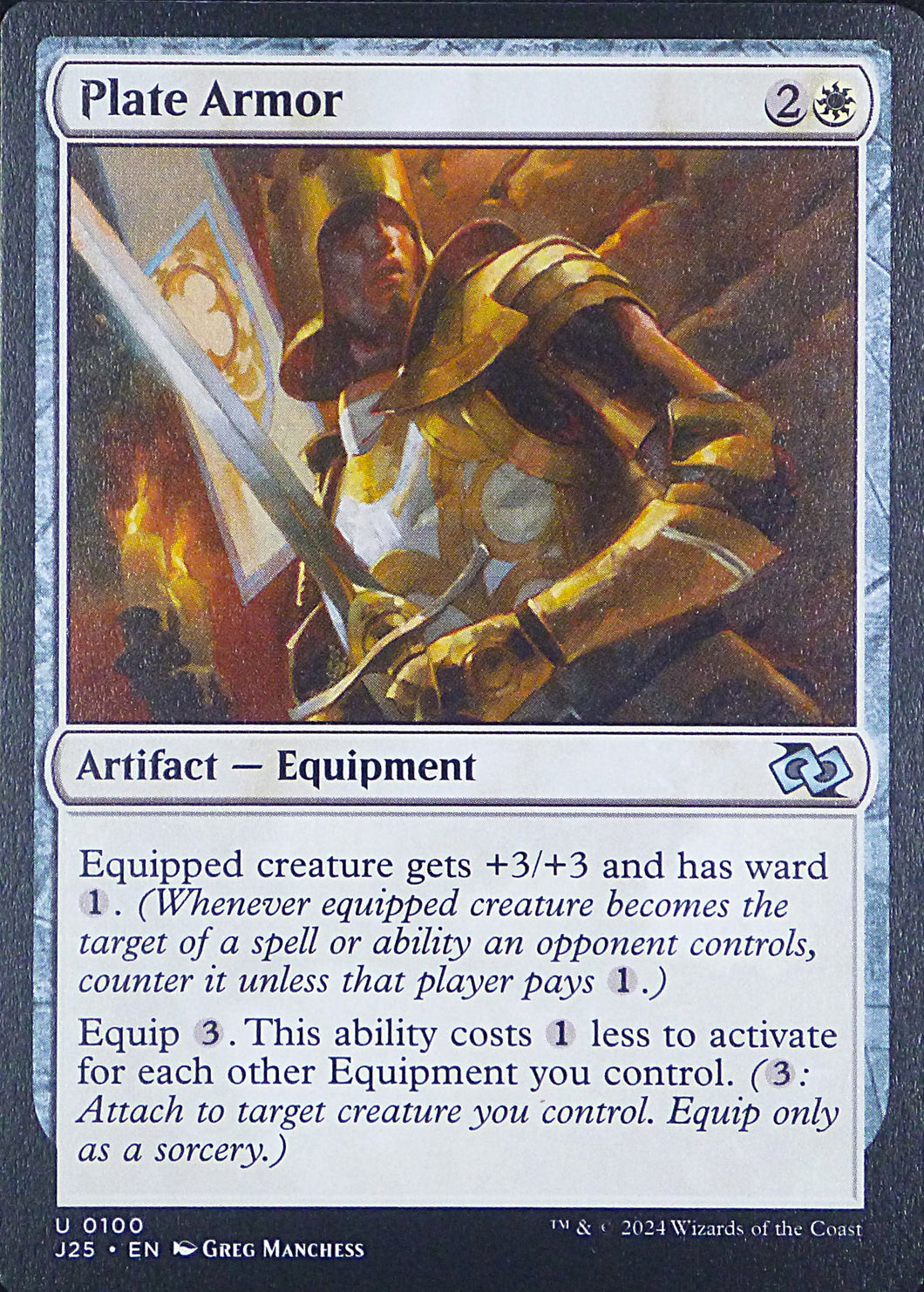 Magic the Gathering: Foundations Jumpstart

Plate Armor J25 U0100