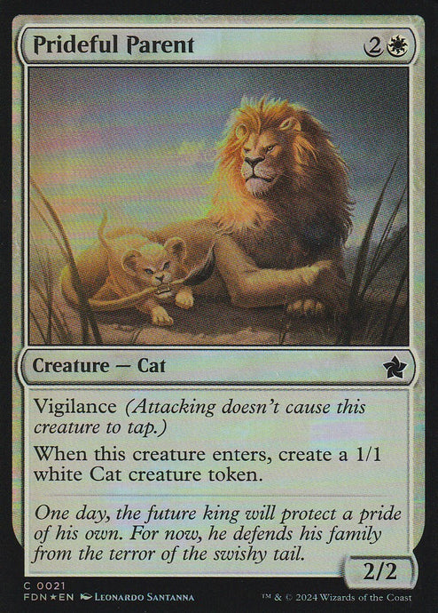 Magic the Gathering: Foundations Prideful Parent FDN C0021 Foil