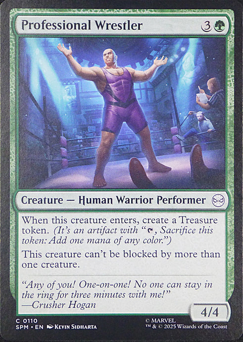 Magic the Gathering: Spider-Man

Professional Wrestler SPM C0110