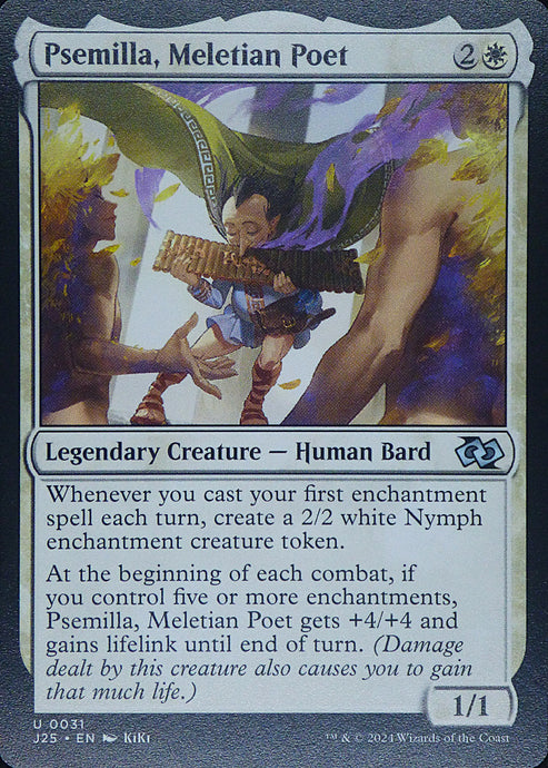 Magic the Gathering: Foundations Jumpstart

Psemilla, Meletian Poet J25 U0031