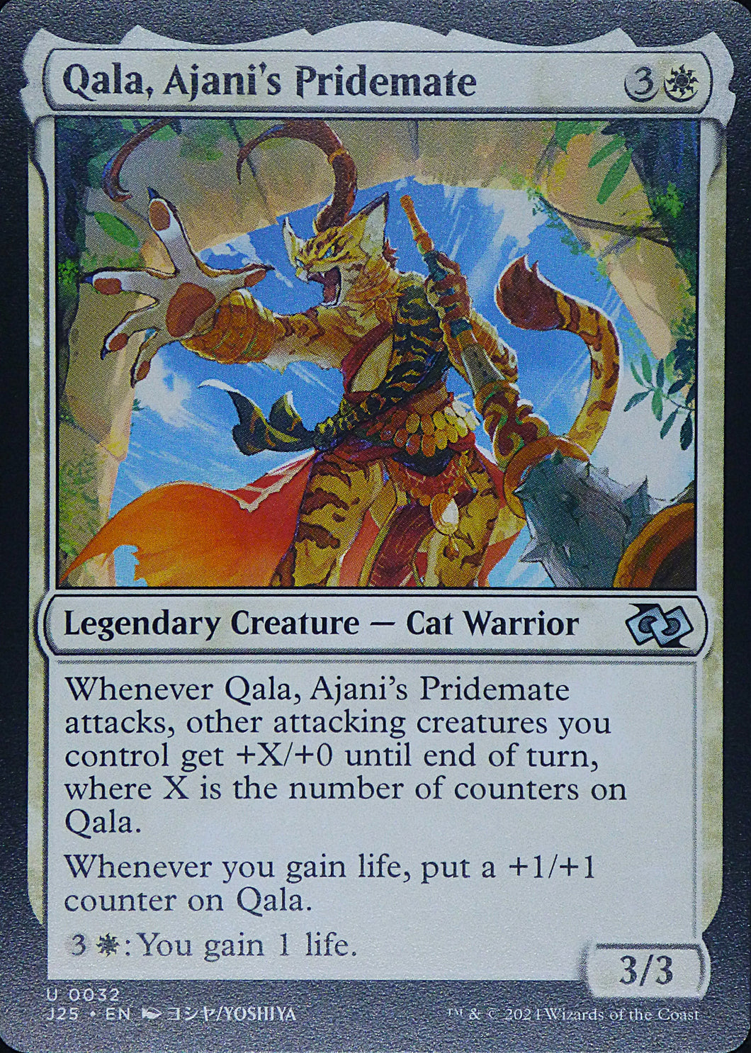Magic the Gathering: Foundations Jumpstart

Qala, Ajani's Pridemate J25 U0032