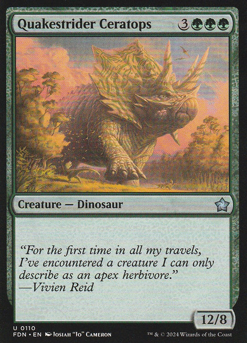 Magic the Gathering: Foundations Quakestrider Ceratops FDN U0110 Non-Foil