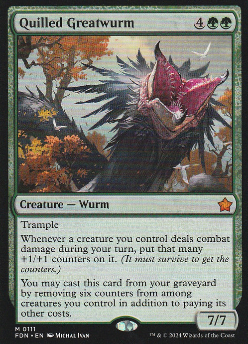 Magic the Gathering: Foundations Quilled Greatwurm FDN M0111