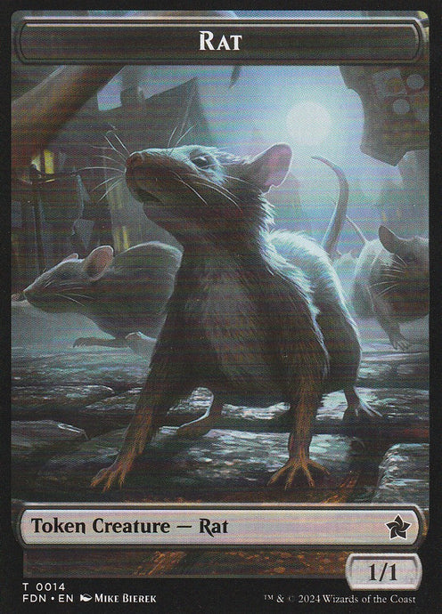 Magic the Gathering: Foundations Rat FDN T0014 Token