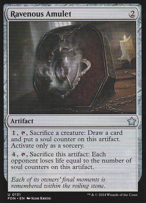 Magic the Gathering: Foundations Ravenous Amulet FDN U0131 Non-Foil