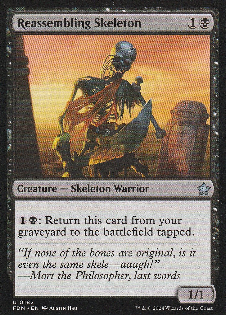 Magic the Gathering: Foundations Reassembling Skeleton FDN U0182 Non-Foil