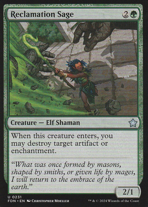 Magic the Gathering: Foundations Reclamation Sage FDN U0231 Non-Foil