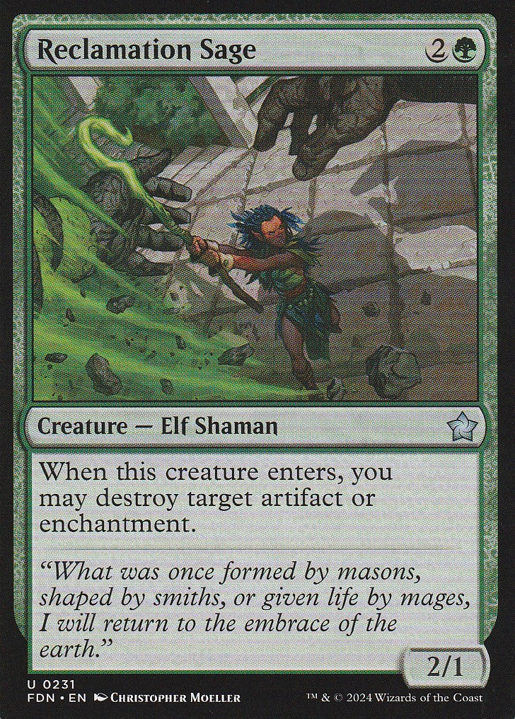 Magic the Gathering: Foundations Reclamation Sage FDN U0231 Non-Foil