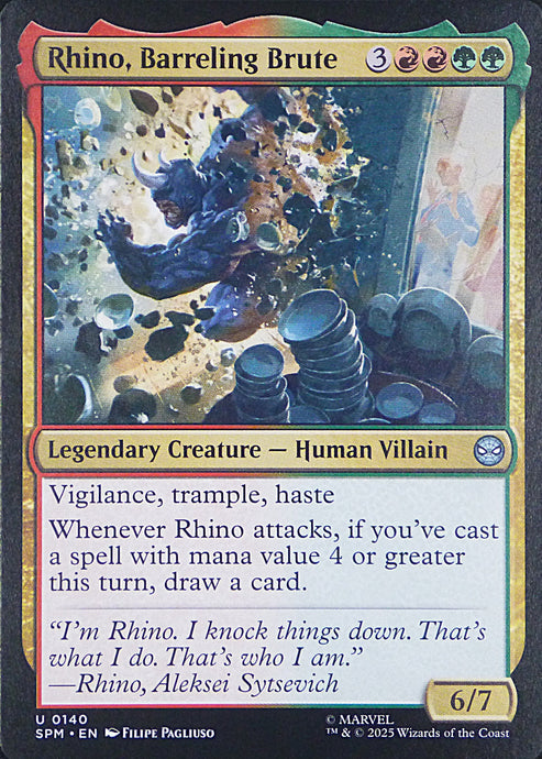 Magic the Gathering: Spider-Man

Rhino, Barreling Brute SPM U0140