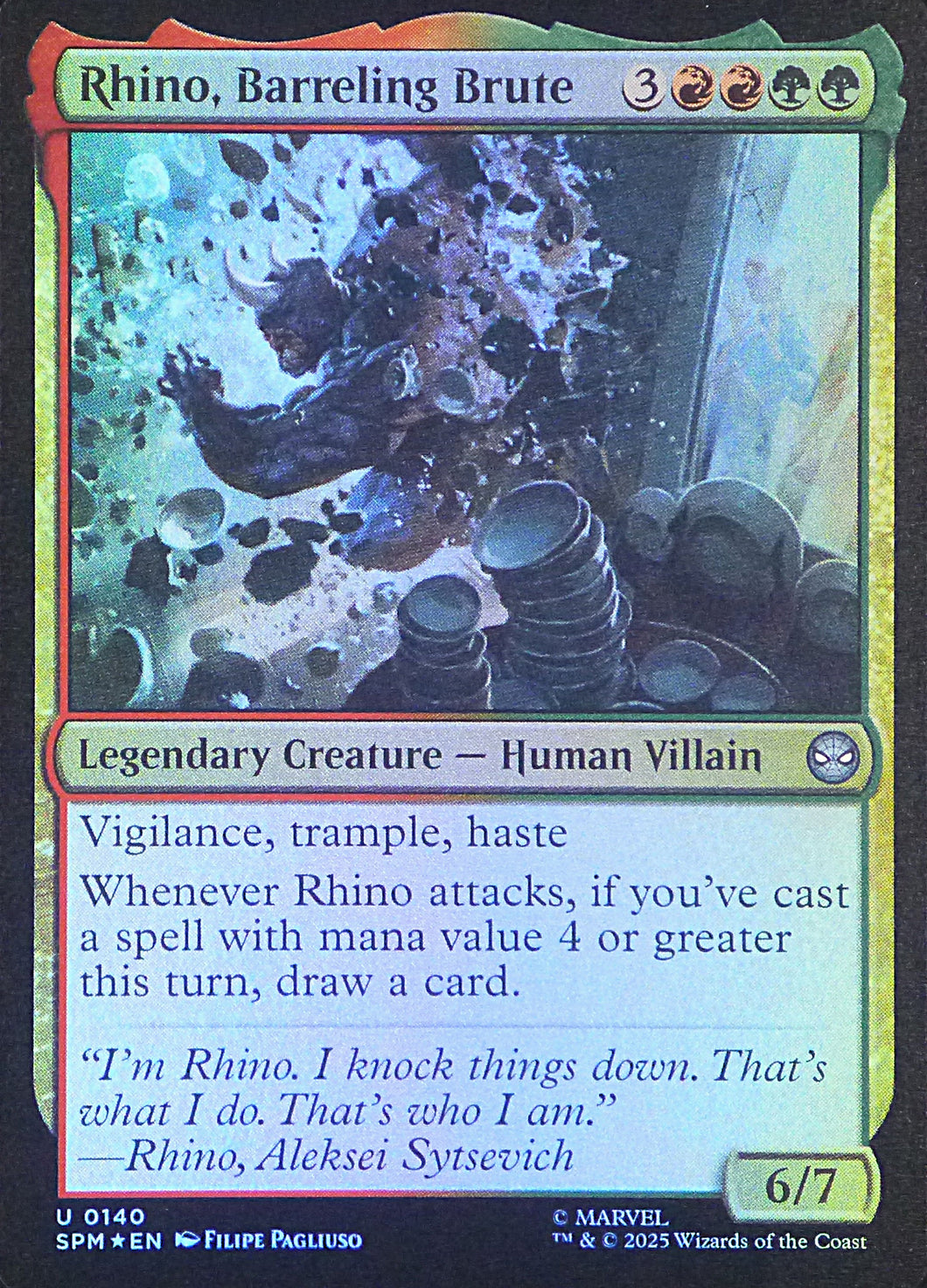 Magic the Gathering: Spider-Man

Rhino, Barreling Brute SPM U0140 - Foil