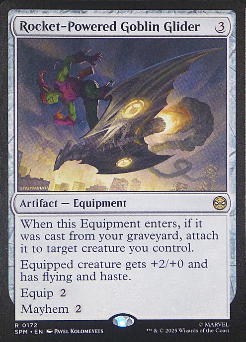 Magic the Gathering: Spider-Man

Rocket-Powered Goblin Glider SPM R0172
