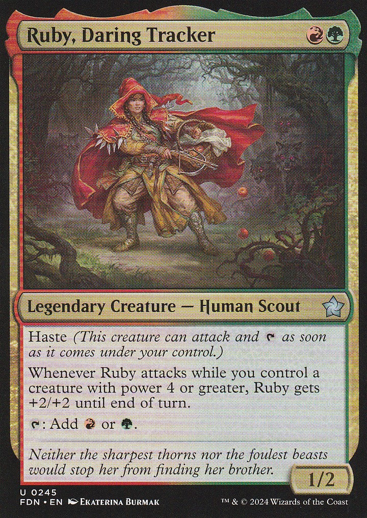 Magic the Gathering: Foundations Ruby, Daring Tracker FDN U0245 Non-Foil