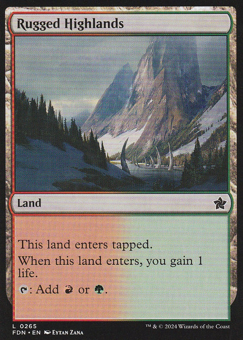 Magic the Gathering: Foundations Rugged Highlands FDN L0265 Non-Foil