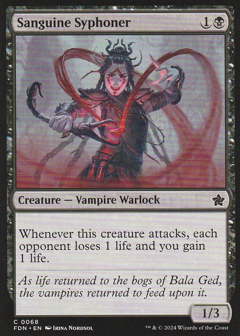Magic the Gathering: Foundations Sanguine Syphoner FDN C0068 Non-Foil