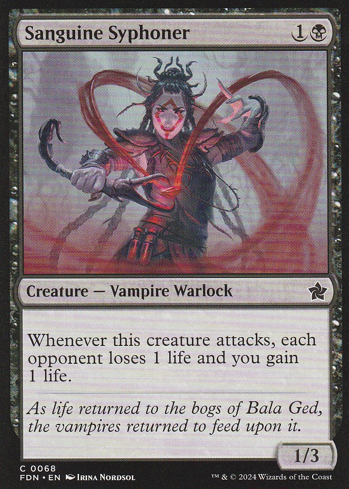 Magic the Gathering: Foundations Sanguine Syphoner FDN C0068 Non-Foil