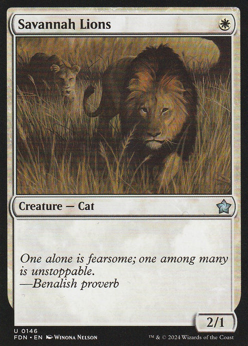 Magic the Gathering: Foundations Savannah Lions FDN U0146 Non-Foil