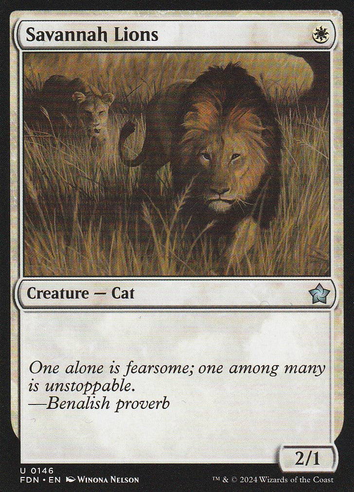 Magic the Gathering: Foundations Savannah Lions FDN U0146 Non-Foil