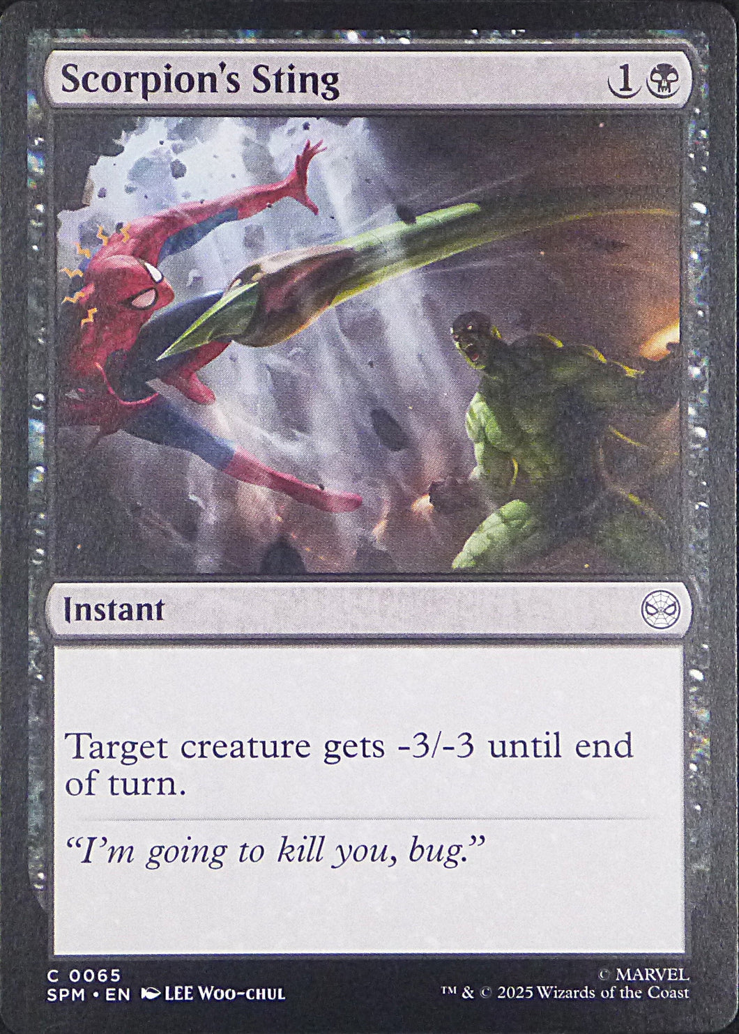 Magic the Gathering: Spider-Man

Scorpion's Sting SPM C0065