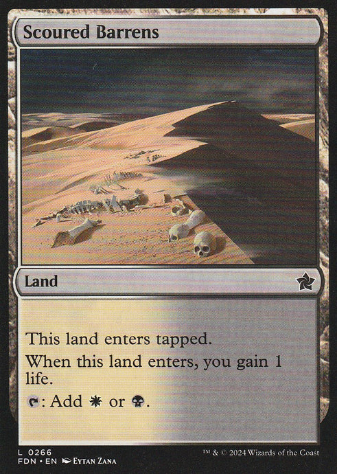 Magic the Gathering: Foundations Scoured Barrens FDN L0266 Non-Foil