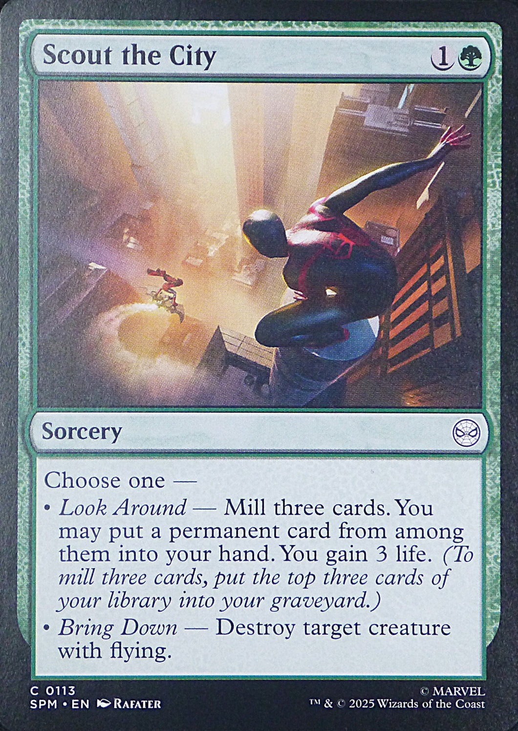 Magic the Gathering: Spider-Man

Scout the City SPM C0113