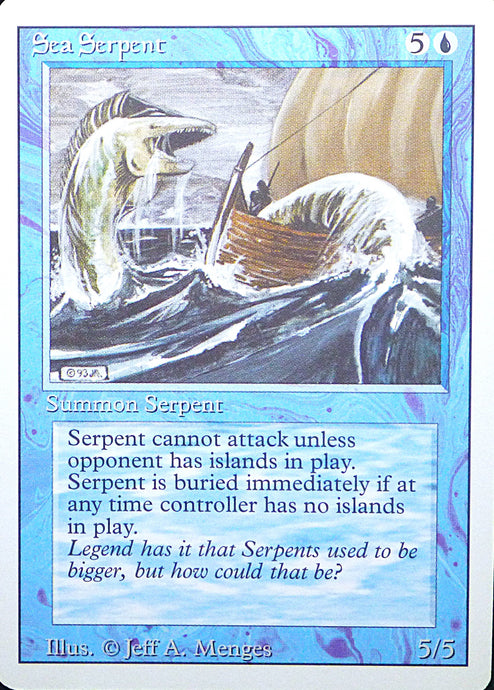 Magic the Gathering: Revised/3rd Edition
Sea Serpent - Revised - Common - 078