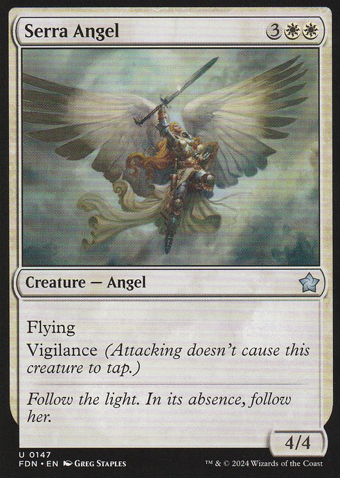 Magic the Gathering: Foundations Serra Angel FDN U0147 Non-Foil