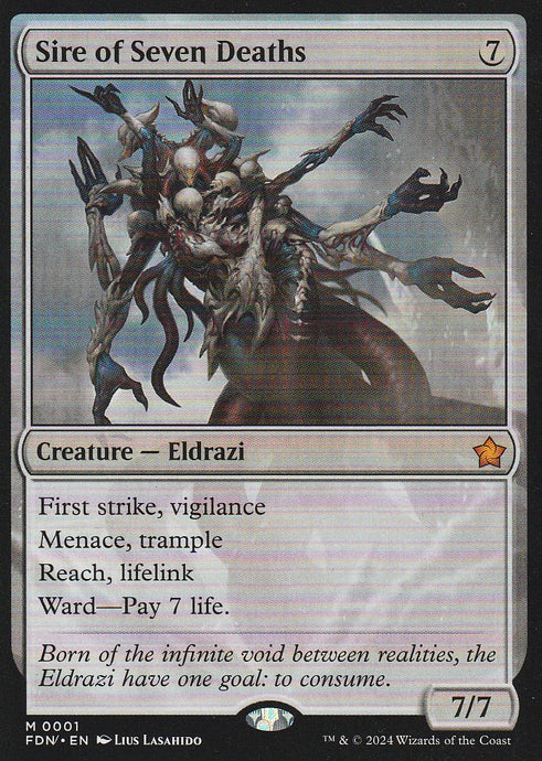 Magic the Gathering: Foundations Sire of Seven Deaths FDN M0001 Non-Foil