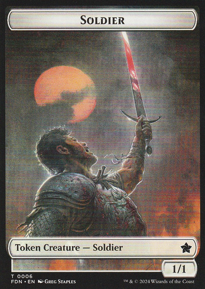 Magic the Gathering: Foundations Soldier FDN T0006 Token