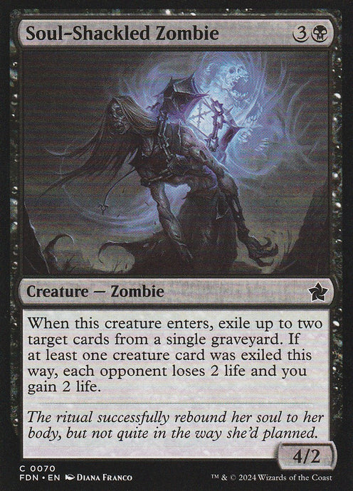 Magic the Gathering: Foundations Soul-Shackled Zombie FDN C0070 Non-Foil