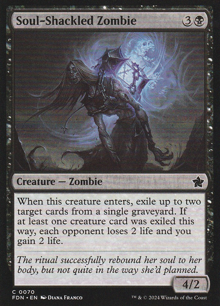Magic the Gathering: Foundations Soul-Shackled Zombie FDN C0070 Non-Foil