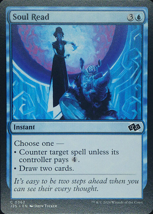 Magic the Gathering: Foundations Jumpstart

Soul Read J25 C0362