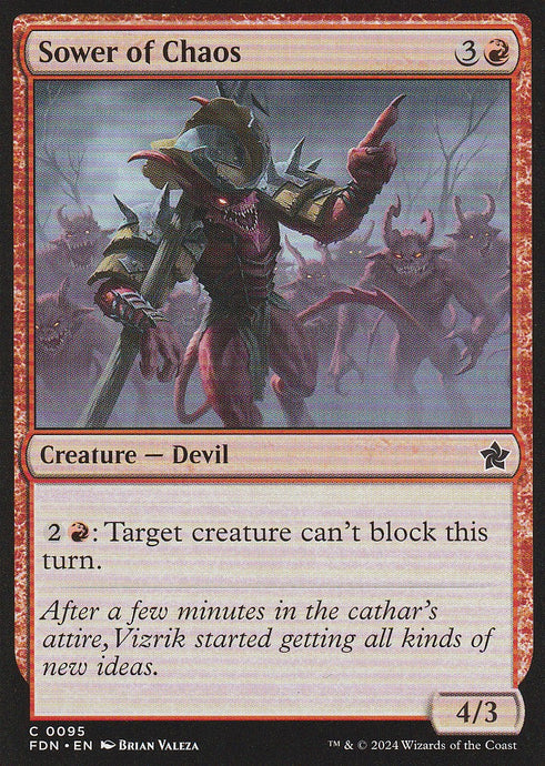 Magic the Gathering: Foundations Sower of Chaos FDN C0095 Non-Foil