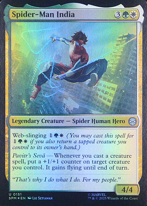 Magic the Gathering: Spider-Man

Spider-Man India SPM U0151 - Foil